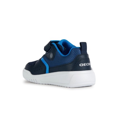 Geox Παιδικά Sneakers με Σκρατς και Φωτάκια για Αγόρι Navy Μπλε